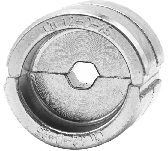 Изображение товара Матрица ЮМП ЭЛЕКТРО для ТМЛ наконечников DIN-типа 25 мм² для гидравлических прессов 120 кН, шестигранник elc12-D-25