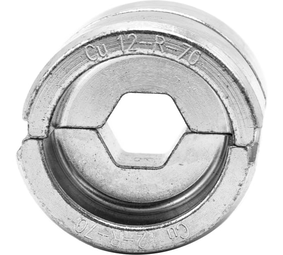 Изображение товара Матрица ЮМП ЭЛЕКТРО для ТМЛ наконечников R-типа 70 мм² для гидравлических прессов 120 кН, шестигранник elc12-R-70