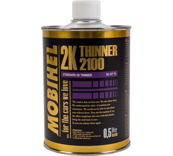 Изображение товара Разбавитель для акриловой эмали Mobihel 2100 (банка; 500 мл) 41672151