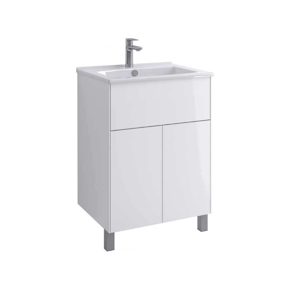 Изображение товара Тумба под раковину AQUATON Форест Про 60 белый глянец современная мебель для ванной