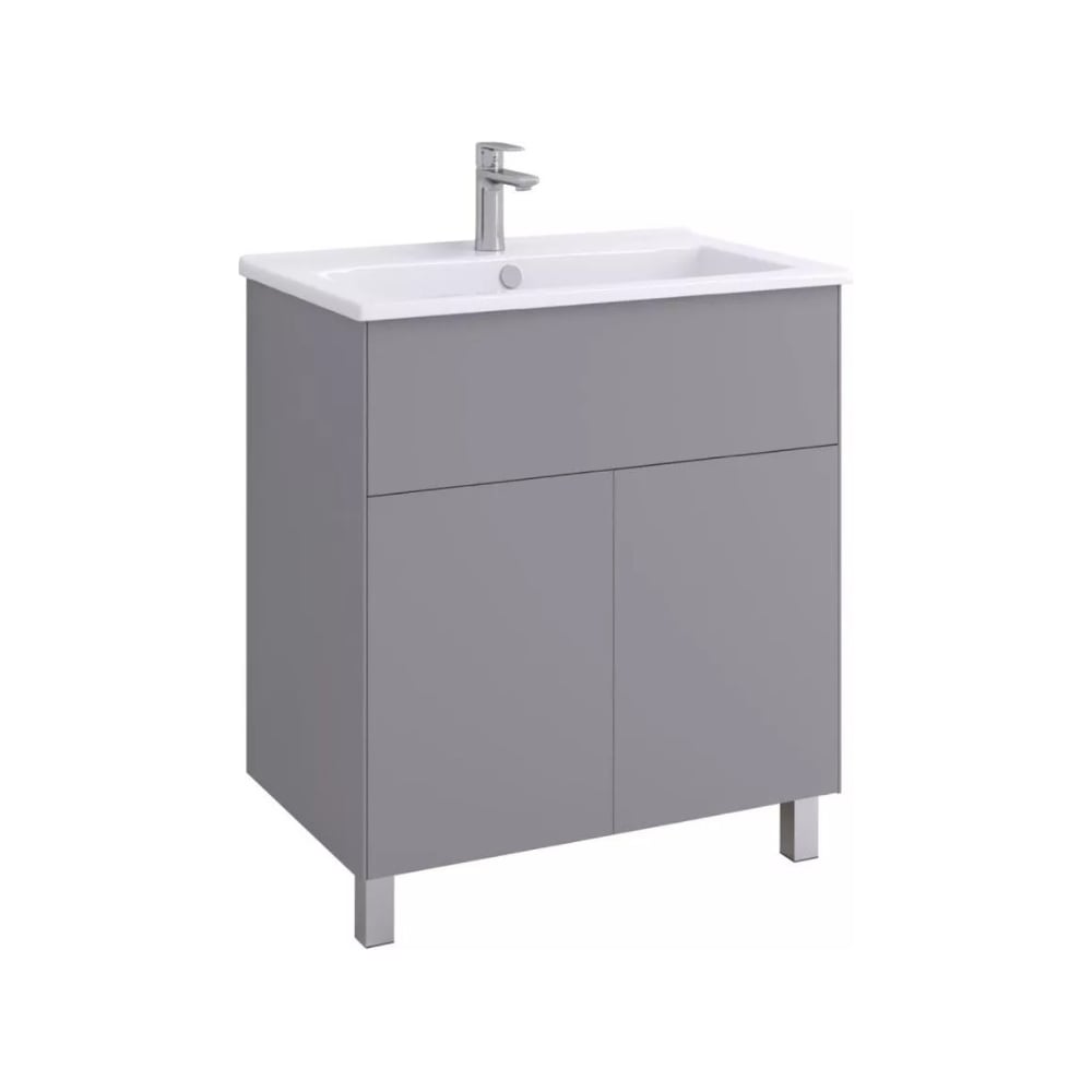 Изображение товара Тумба под раковину AQUATON Форест Про 75 серый современная мебель для ванной