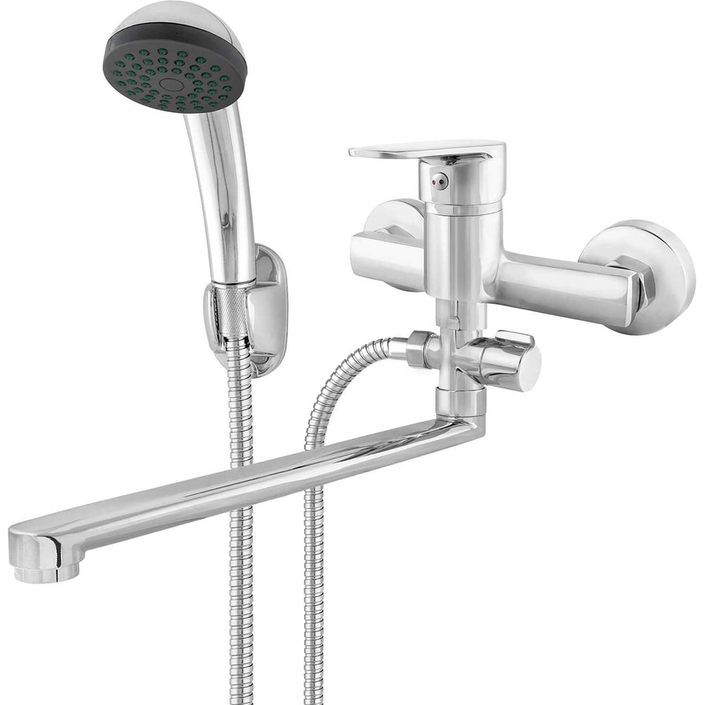 Изображение товара Одноручный смеситель для ванны KLIP 1507 с керамическим картриджом и выдвижным изливом