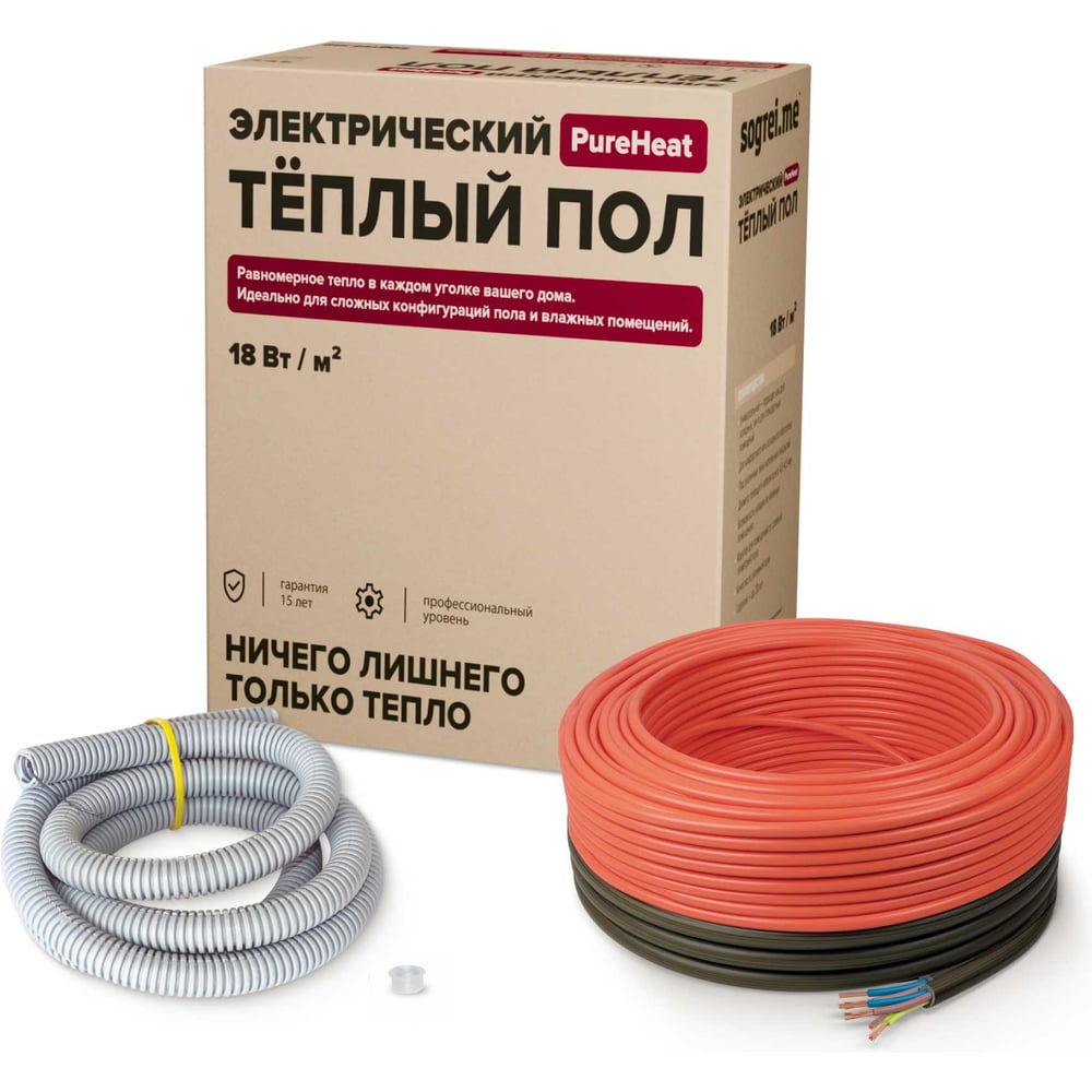 Изображение товара Комплект теплого пола SOGREIME UHK-S 18W-10 0К-00002179 для монтажа под плитку и полы