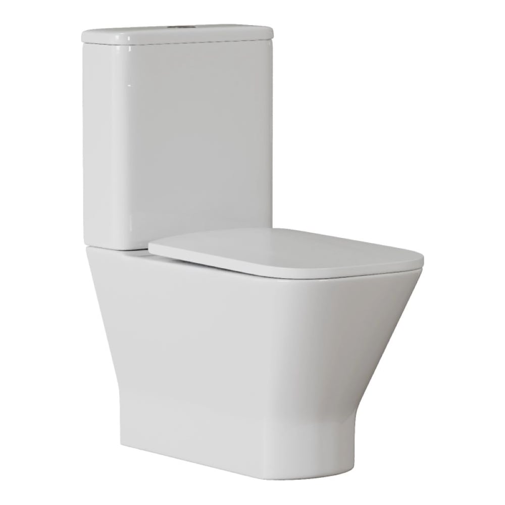 Изображение товара Унитаз-компакт безободковый WAVE CONTOUR Tornado3.0, белый глянец, гор, 2-кн.арм