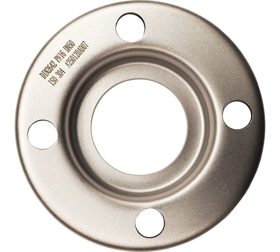 Изображение товара Фланец нержавеющий ГИДРОАРМ DN50, PN 10/16, AISI 304, DIN 2642 4687207107891