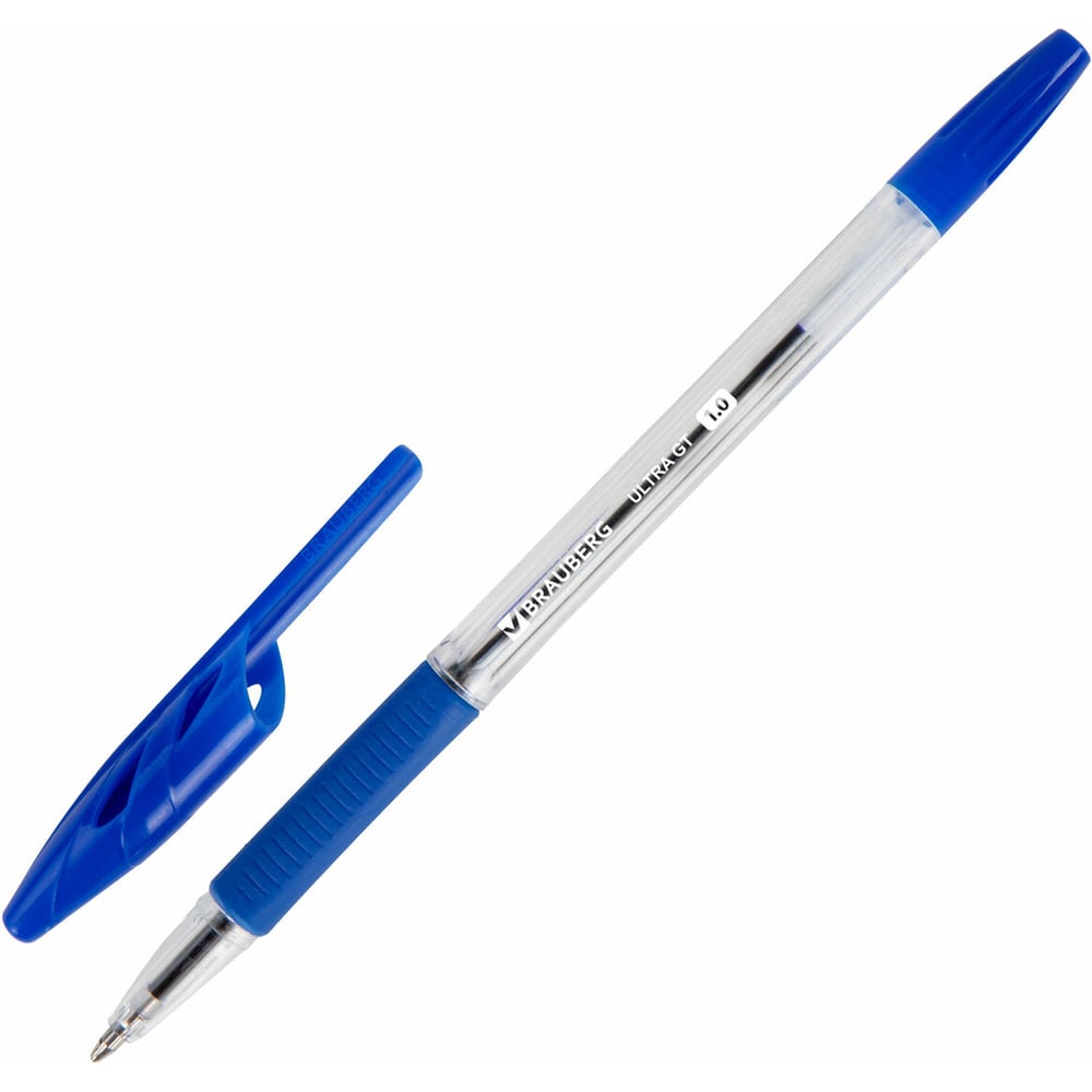 Изображение товара Шариковая ручка BRAUBERG ULTRA GT с грипом, 50 шт, синяя