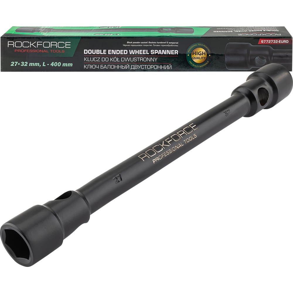 Изображение товара Балонный двусторонний ключ Rockforce RF-6772732-EURO 27х32 мм для грузовых авто Изображение товара Балонный двусторонний ключ Rockforce RF-6772732-EURO 27х32 мм для грузовых авто