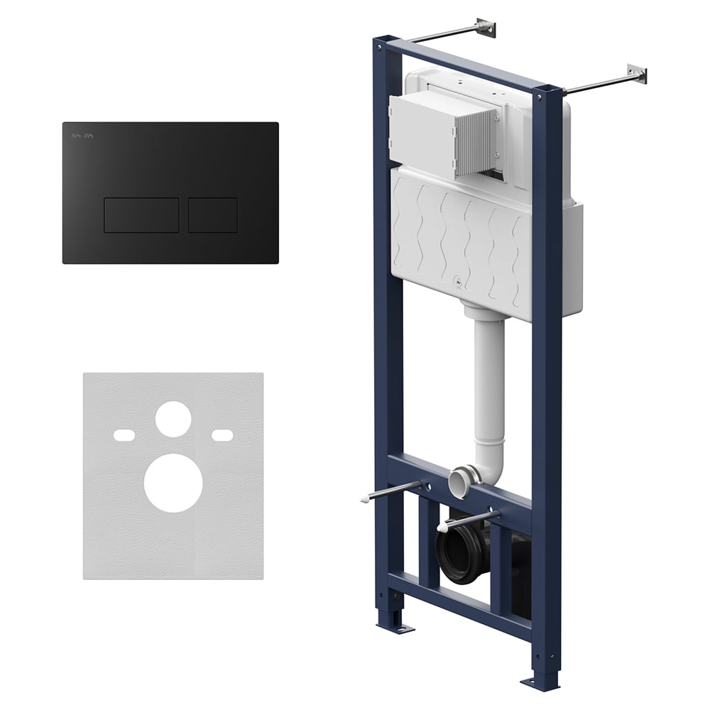 Изображение товара Инсталляция для унитаза подвесного AM.PM Pro S пластик и сталь черный матовый
