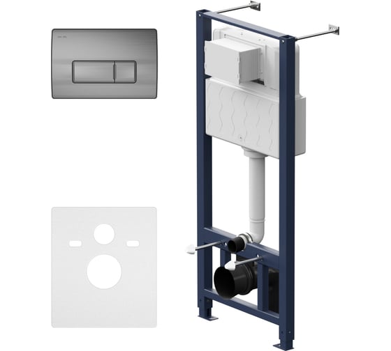 Изображение товара Инсталляция для подвесного унитаза с пневмоклавишей AM.PM Pro M пластик, матовый никель I012704.8031