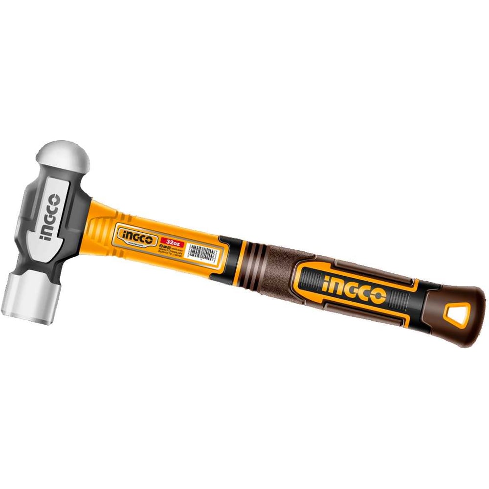 Изображение товара Молоток INGCO HBPH81032 900 г круглый бойок, сталь 45, для слесарных работ