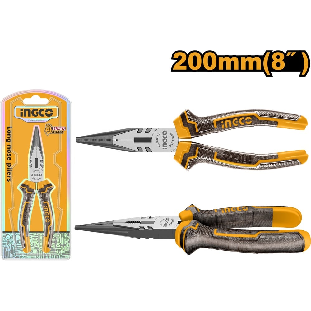 Изображение товара Длинногубцы INGCO 200 мм HLNP08208