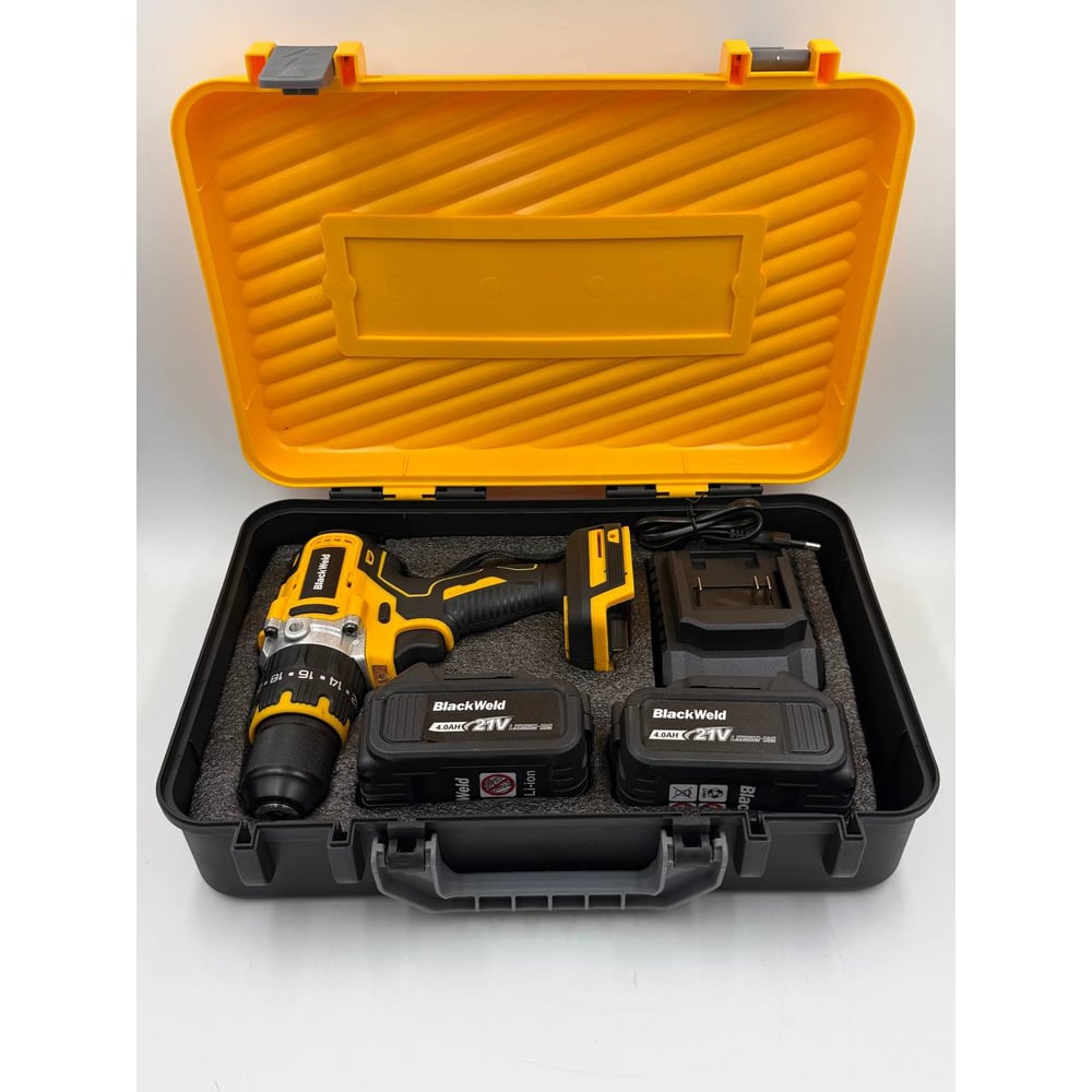 Изображение товара Ударная бесщеточная аккумуляторная дрель-шуруповерт BlackWeld Z02-10-2B 21V 2.0Ah 150184