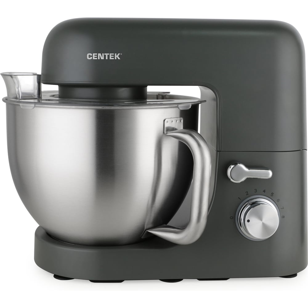 Планетарный миксер Centek CT-1151 хром/серый, 1600Вт, чаша с ручкой 5л 3 насадки, 8 скоростей CT-1151 PROVANCE