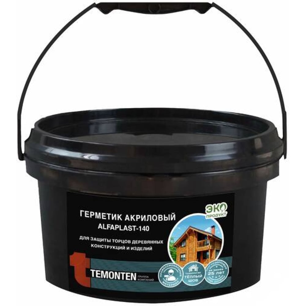 Изображение товара Герметик для защиты торцов Alfaplast -140, цвет Бук, ведро 3 л (3 кг) 4627176172292