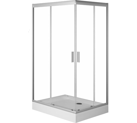 Изображение товара Душевое ограждение AM.PM Gem Twin Slide 120x90, профиль матовый хром, стекло прозрачное W90G-404-120290-MT