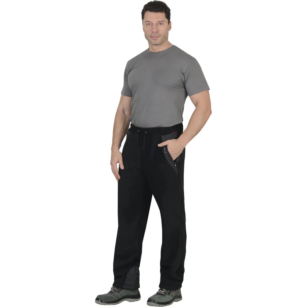 Изображение товара Брюки флисовые СИРИУС Актив черные размер 96-100 рост 170-176