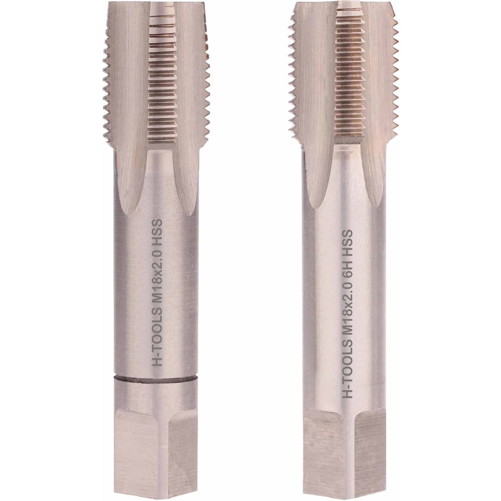 Изображение товара Метчик H-Tools М18, шаг 2.0мм, комплект из 2-х шт., DIN2181, HSS-G 235182HT