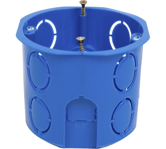 Изображение товара Gigant Коробка установочная для гипсокартона HF 68x62 мм с металл.лапками, 1 шт, IP20, синяя 44665GI