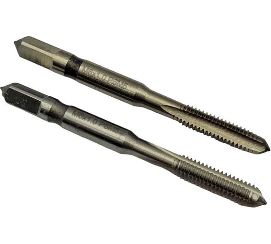 Изображение товара Метчик машинно-ручной TORNERI М 6.0х1.0 комплект из 2-х штук Р6М5 с усиленным хвостовиком Т025960