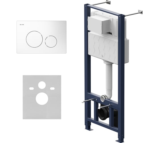 Изображение товара Инсталляция для подвесного унитаза с пневмоклавишей AM.PM Pro L пластик, белый I012704.9001