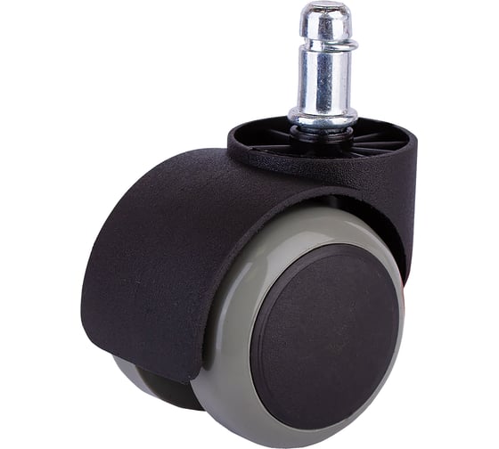 Изображение товара Ролик двойной со штифтом Стройбат d11 50мм пласт/рез, серый/черный 8 шт, 556300