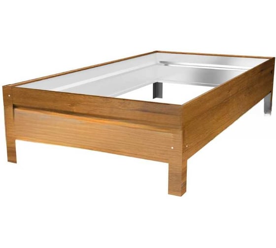 Изображение товара Грядка садовая МЕТАЛЛИК и КО, 630×2000 мм, оцинкованная сталь толщиной 0.50 мм, покрытие Print 3D золотистый дуб/8001 О0000099956