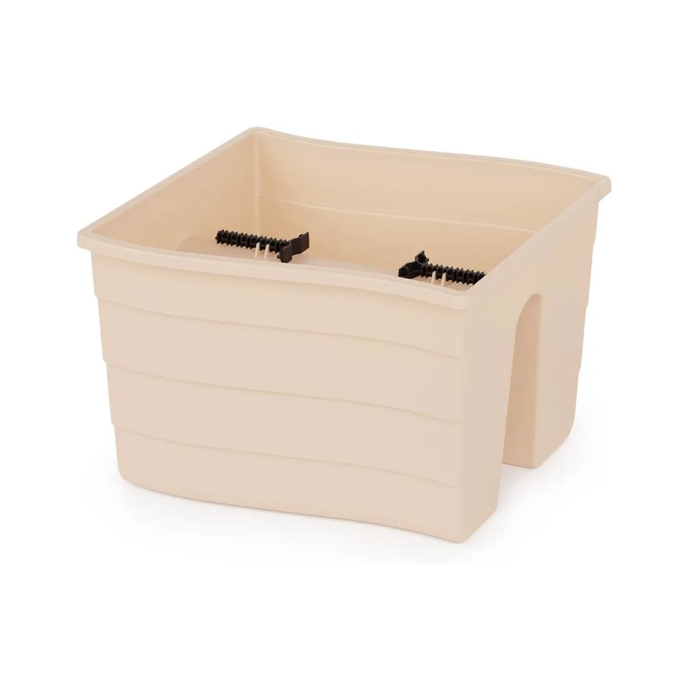 Изображение товара Кашпо на перила ЗПИ Альтернатива малое 290×200 мм бежевое M8912