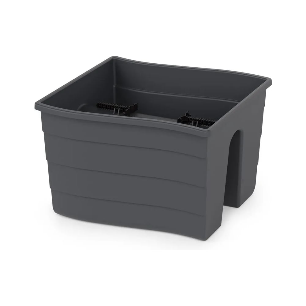 Изображение товара Кашпо на перила ЗПИ Альтернатива, малое, 290×290×200 мм, графитовый М9038