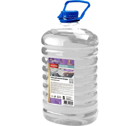 Изображение товара Гель для мытья посуды UPGUARD D1 NEUTRAL 5л, гипоаллергенный, без запаха 41-5
