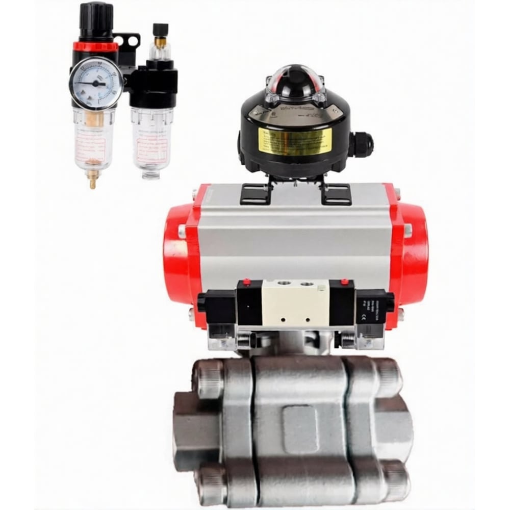 Изображение товара Кран шаровой DN80 316-316 PTFE FP SW ISO H под приварку с пневмоприводом SA-140