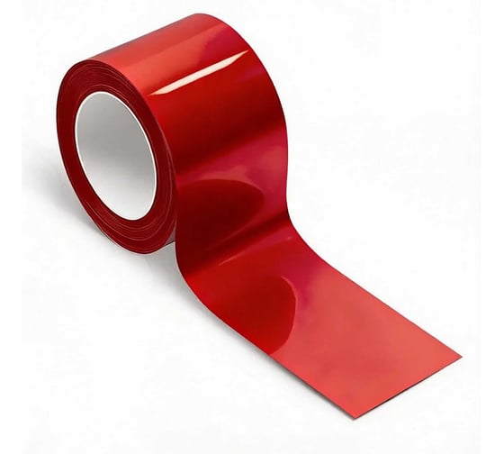Изображение товара Лента самоклеящаяся виниловая глянцевый металлик красный Daytona 50×3 м, декоративная глянцевая защитная пленка под металлик для авто на пороги, кузов и салон MP1587005030