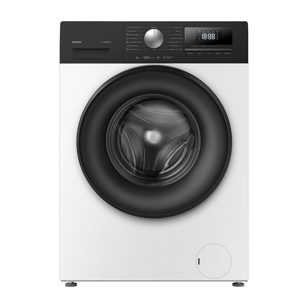 Изображение товара Стиральная машина Centek белый, 1200/7кг/46,5см/15пр/Дисплей/Очистка бар/Пар/ INVERTER/A+++ CT-1993