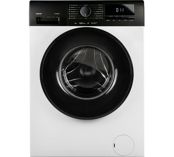 Изображение товара Стиральная машина Centek белый, 1200/6кг/45см/15пр/Дисплей/Очистка бар/Пар/ INVERTER/A+++ CT-1992