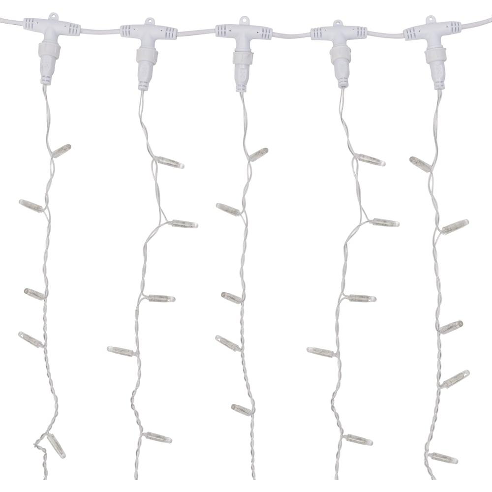 Изображение товара Гирлянда Neon-Night Занавес, 2х6м, 768 LED, белый, прозрачный ПВХ, IP65, эффект мерцания, 230В, нужен блок 303-500-1 235-385