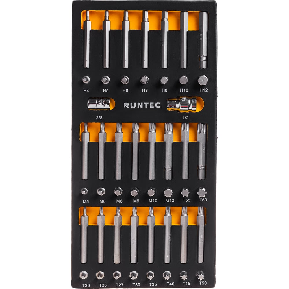 Изображение товара RUNTEC S2 46 шт. набор бит TORX, SPLINE, HEX в EVA ложе