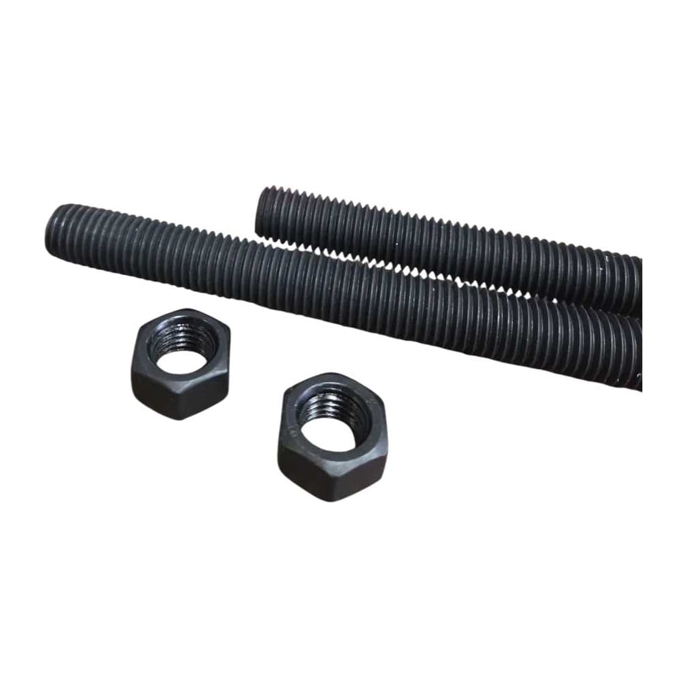 Изображение товара Шпилька резьбовая М18 1000 мм с гайкой и классом 12.9 из углеродистой стали