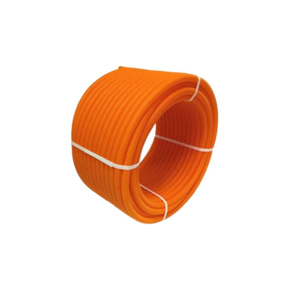 Изображение товара Труба гофрированная Азимут d 32, ПП, оранжевая, разрезная, 25м 00000002644