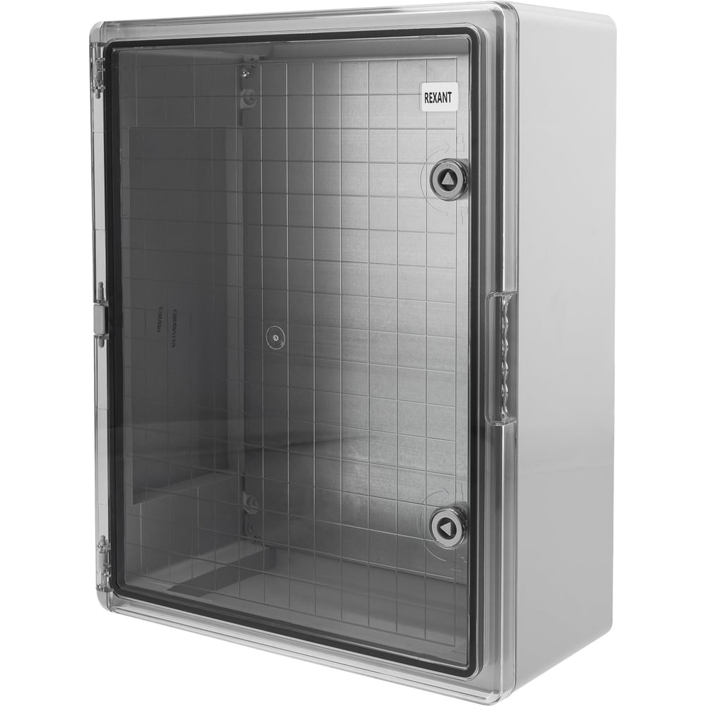 Изображение товара Корпус пластиковый REXANT ЩМПп с прозрачной дверцей и монтажной панелью, 500х400х180мм, АБС, УХЛ1, IP65 11-0414