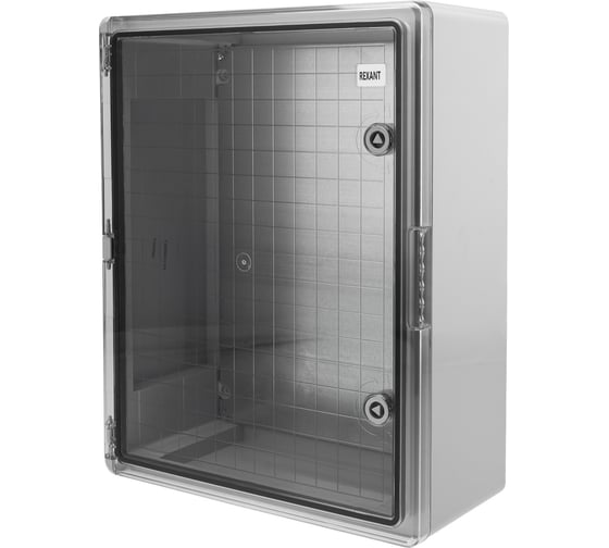 Изображение товара Корпус пластиковый REXANT ЩМПп с прозрачной дверцей и монтажной панелью, 500х400х180мм, АБС, УХЛ1, IP65 11-0414