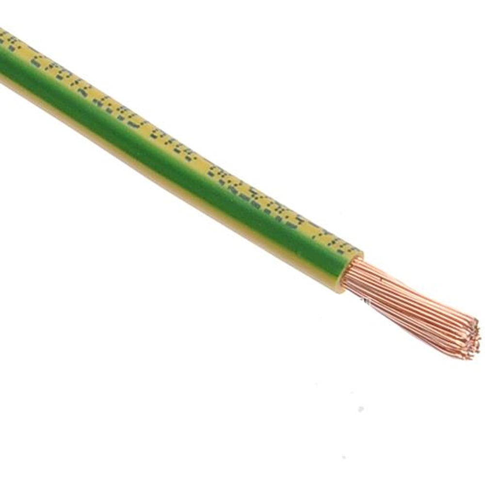 Изображение товара ПуГВнг(A)-LS 1х6 кабель медный жёлто зелёный бухта 200м