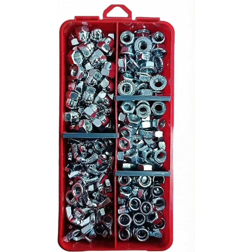 Изображение товара Гайки 23 Болта М8 оцинкованные (5 видов) в органайзере НАБОР 6 1000192