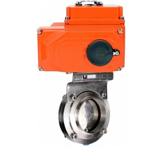 Изображение товара Затвор дисковый DN.ru 304-304-EPDM-2W-C-H Ду100 Ру10 кламповый, пищевая нерж. сталь, эл.привод QT2-003-220VAC D050-89967