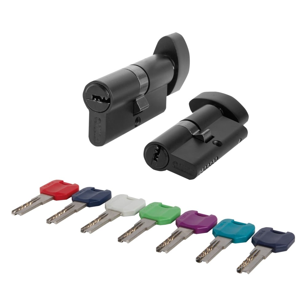 Изображение товара Цилиндровый механизм PUNTO MaxPro7002Knob52mm(21+10+21) BL черный 7key с вертушкой 61861