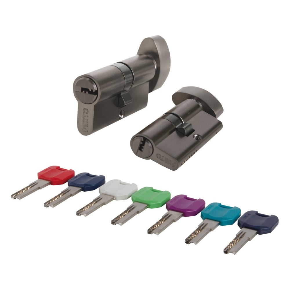 Изображение товара Цилиндровый механизм PUNTO MaxPro7002Knob70mm(30+10+30) GR графит 7key с вертушкой 61169