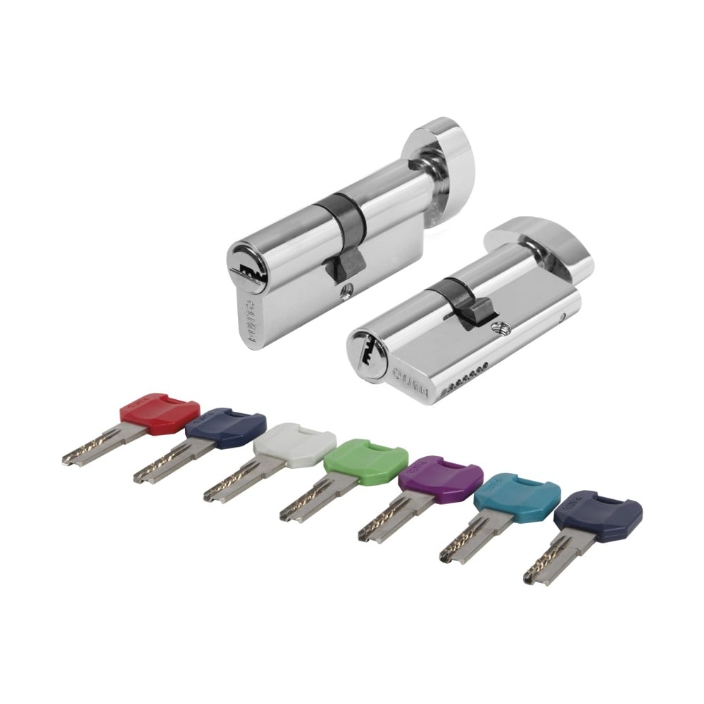 Цилиндровый механизм PUNTO MaxPro7002Knob70mm(30+10+30) CP хром 7key с вертушкой 61171