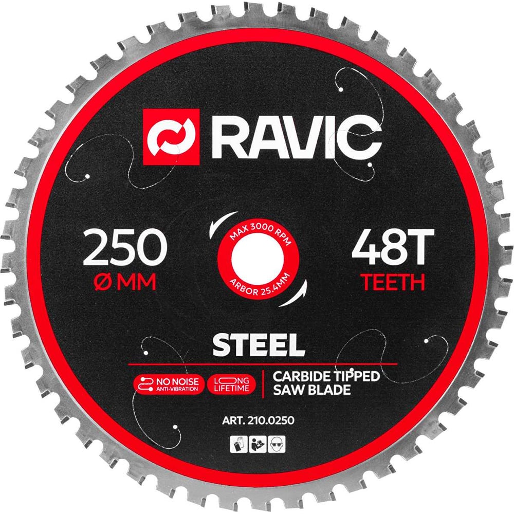 Изображение товара Ravic диск по стали 250x2,2/1,8x25,4 мм Z=48