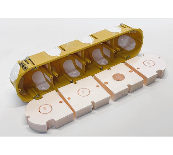 Изображение товара Заглушка четверных подрозетников KOPOS Копос ZV-KPL 64-4LD (25P) комплект 25 шт. ZV-KPL-64-4LD-25P