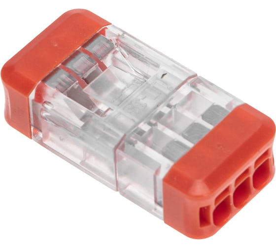 Изображение товара Экспресс-клемма REXANT СМК 2273-203R проходная, разъемная, 3 полюса, 0.5-2.5мм2, 5 шт 07-5242-5