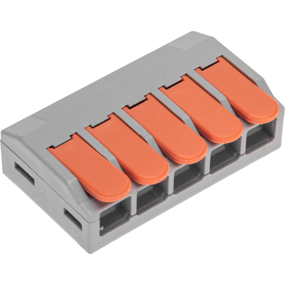 Изображение товара Клемма 5-проводная СМК 222-615/221-615, 0.5-4/6 мм2, серый, 5 шт