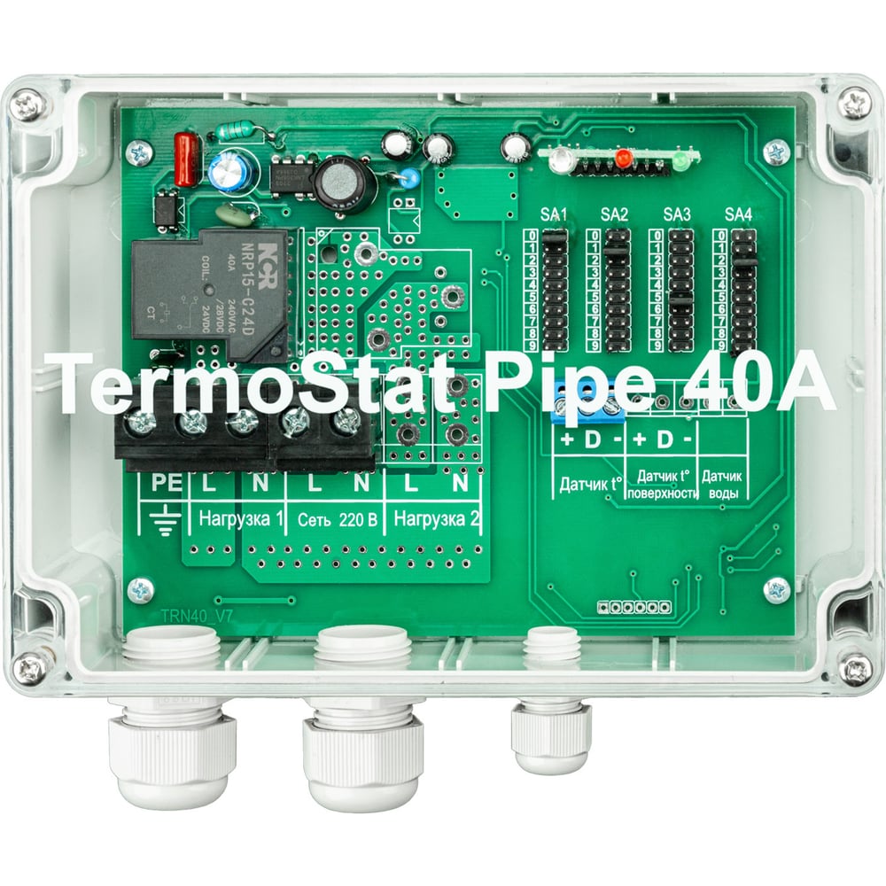 Изображение товара Терморегулятор REXANT TermoStat Pipe 40A, IP65 51-0841